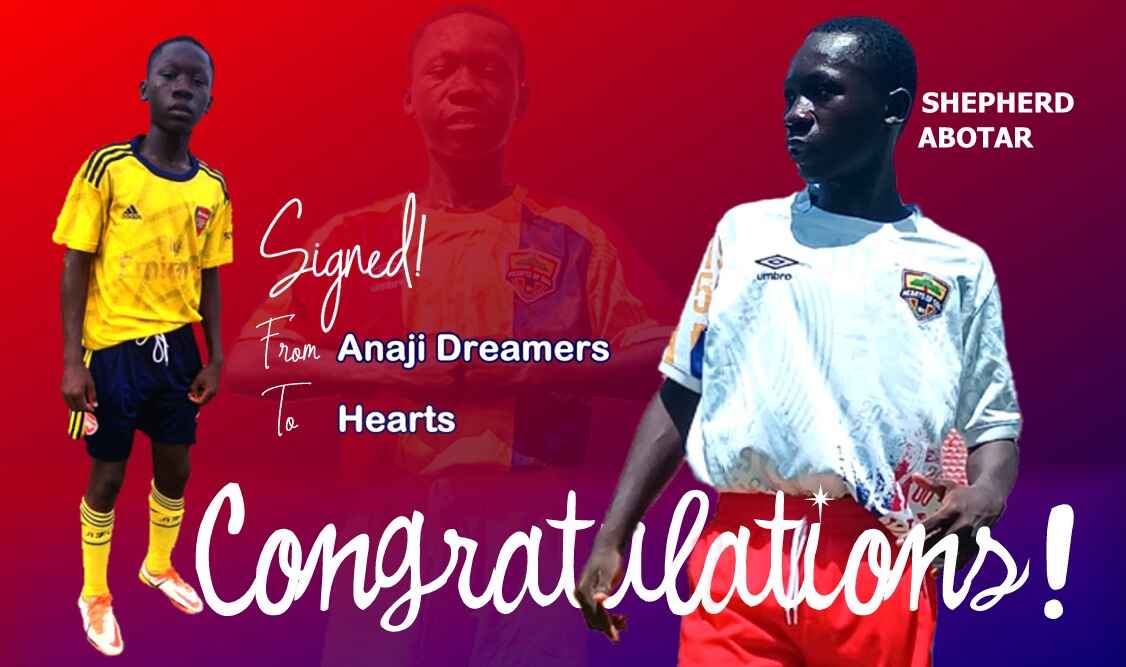 Shepherd Abotar’s journey to Hearts of Oak begun from Young Dreamers Academy