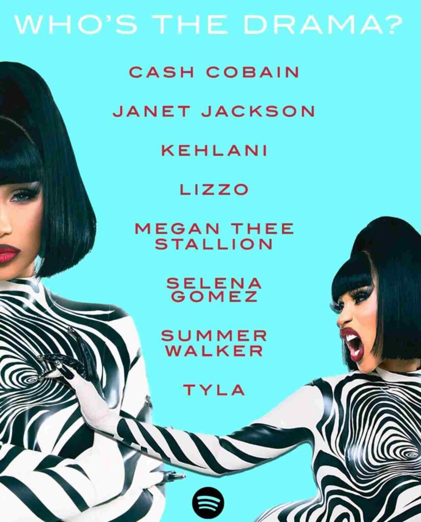 Artists featured on Cardi B's Am I The Drama﻿? Album 