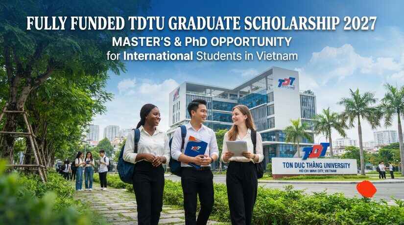 Fully Funded TDTU Graduate Scholarship 2027 in Vietnam: Master's and PhD Opportunity for International Students Fully Funded TDTU Graduate Scholarship