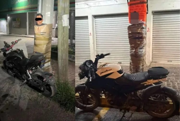 Mexico's 'Batman' Vigilante Sparks Debate After Alleged Motorcycle Thieves Found Bound