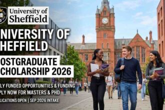 University of Sheffield Postgraduate Scholarship 2026: Get a £3,000 Tuition Fee Discount to Study in the UK study in uk