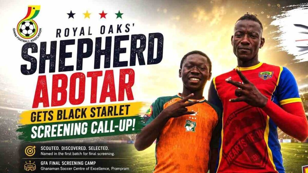 Shepherd Abotar's Ghana black Starlets Screening Call-Up 