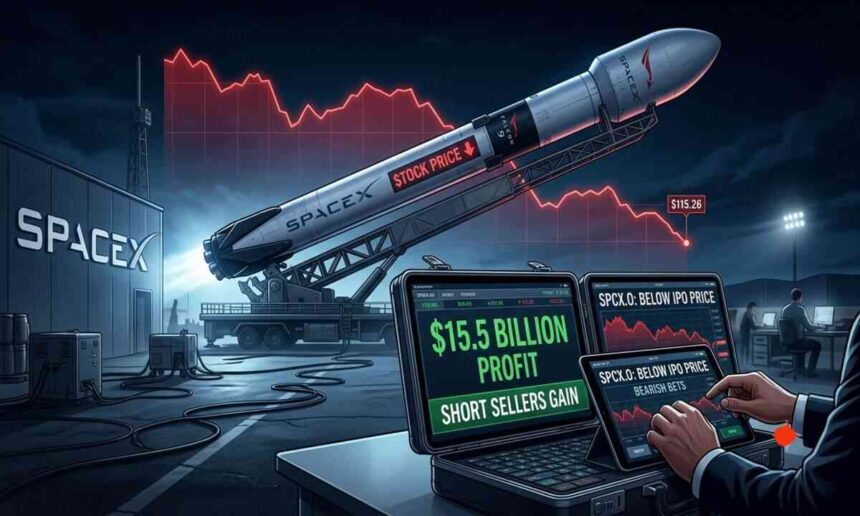 SpaceX Stock Slips Below IPO Price as Short Sellers Profit $15.5B