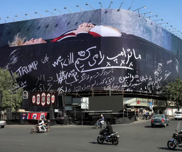 Tehran Billboard Puts President Trump in Coffin as U.S.-Iran Conflict Escalates